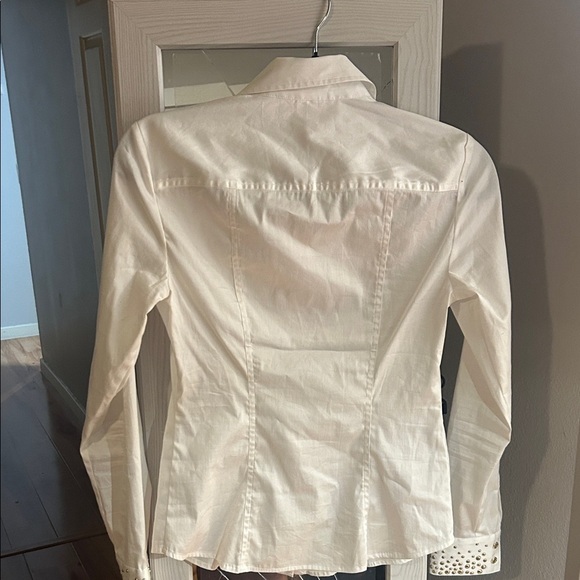 Cache Ivory Button-Down Shirt with Gold Details - Picture 6 of 6